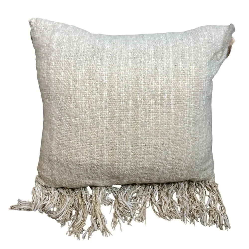 Bobby wells weaving throw pillow art fringed waterscape tree one of a kind